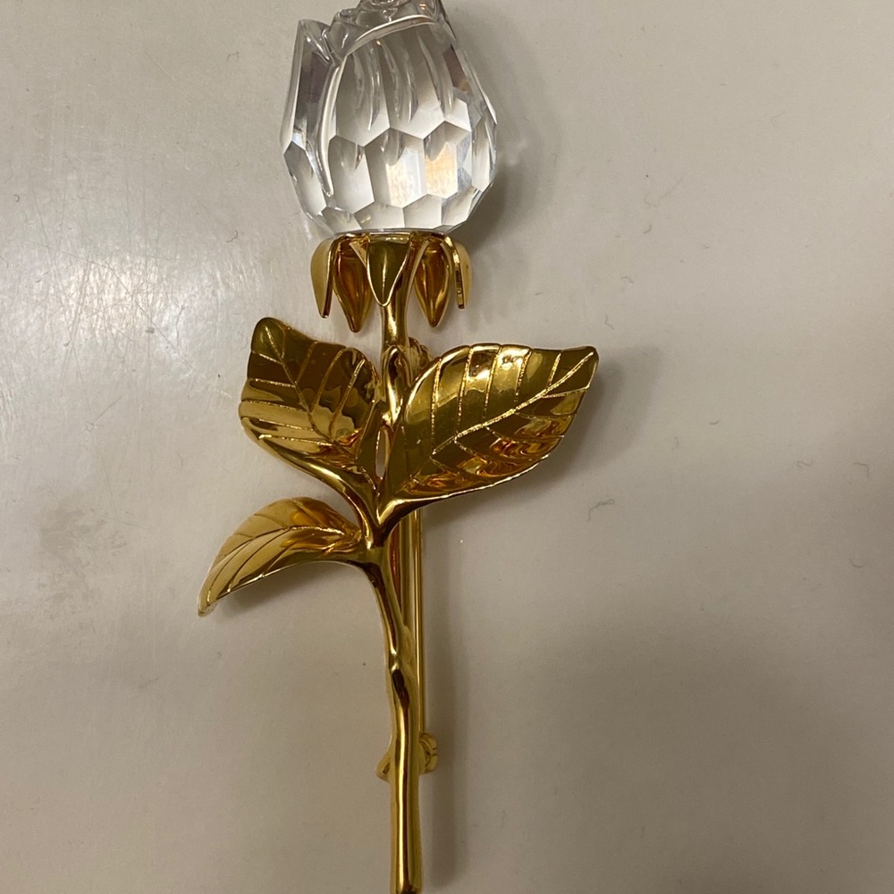 Swarovski rose brooch